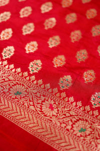 Handwoven Pink Banarasi Katan Silk Suit