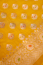 Handwoven Mustard Yellow Banarasi Katan Silk Suit