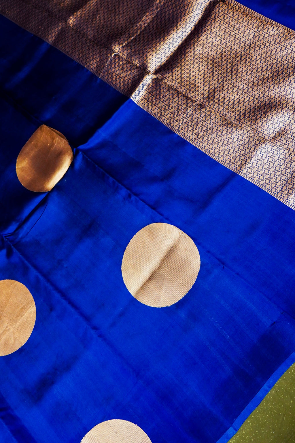 Handwoven Blue Banarasi Katan Soft Silk Saree