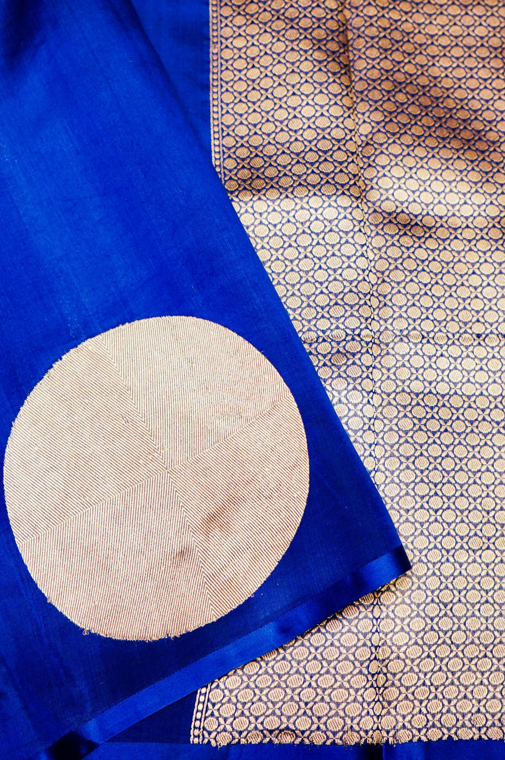 Handwoven Blue Banarasi Katan Soft Silk Saree