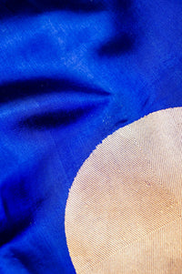 Handwoven Blue Banarasi Katan Soft Silk Saree
