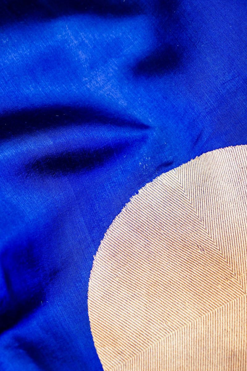 Handwoven Blue Banarasi Katan Soft Silk Saree