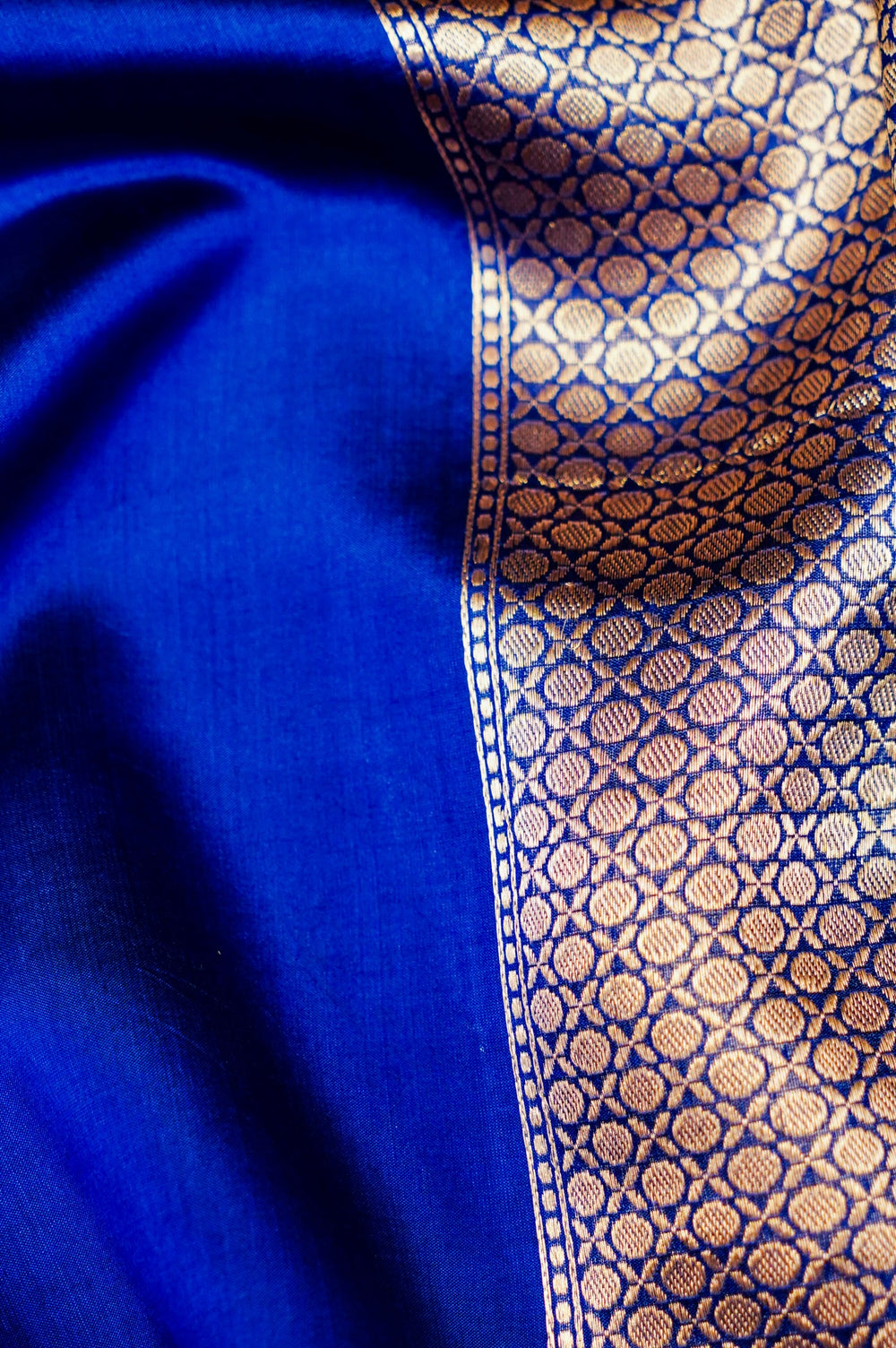 Handwoven Blue Banarasi Katan Soft Silk Saree