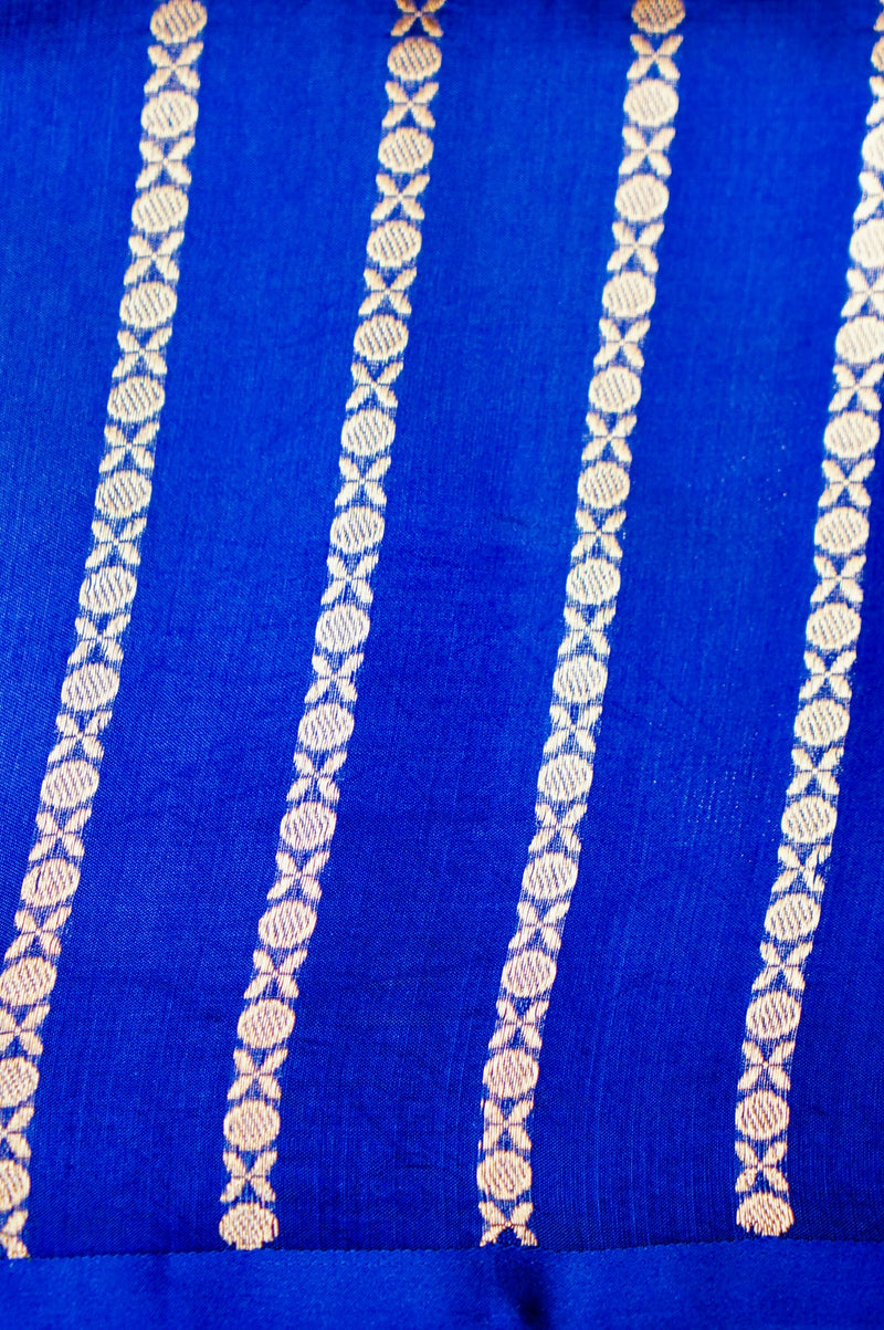 Handwoven Blue Banarasi Katan Soft Silk Saree