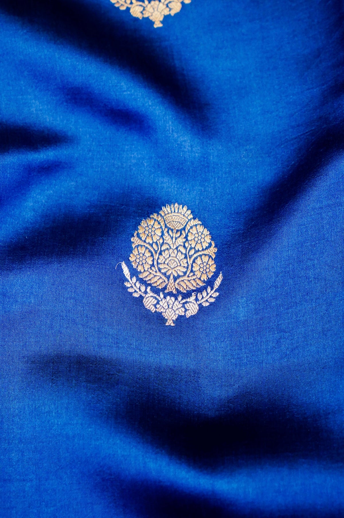 Handwoven Blue Banarasi Katan Soft Silk Saree