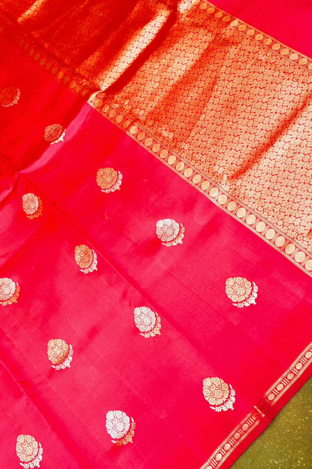 Handwoven Pink Banarasi Katan Soft Silk Saree