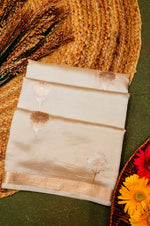 Handwoven Off White Banarasi Katan Soft Silk Saree