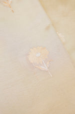 Handwoven Off White Banarasi Katan Soft Silk Saree