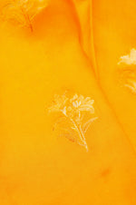 Handwoven Yellow Banarasi Katan Soft Silk Saree