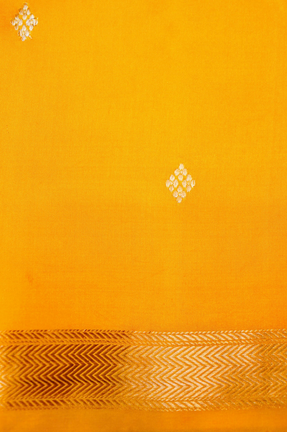 Handwoven Yellow Banarasi Katan Soft Silk Saree