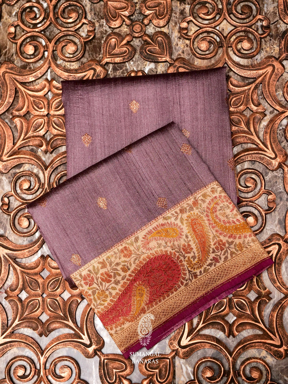 Handwoven Banarasi Tussar Silk Saree