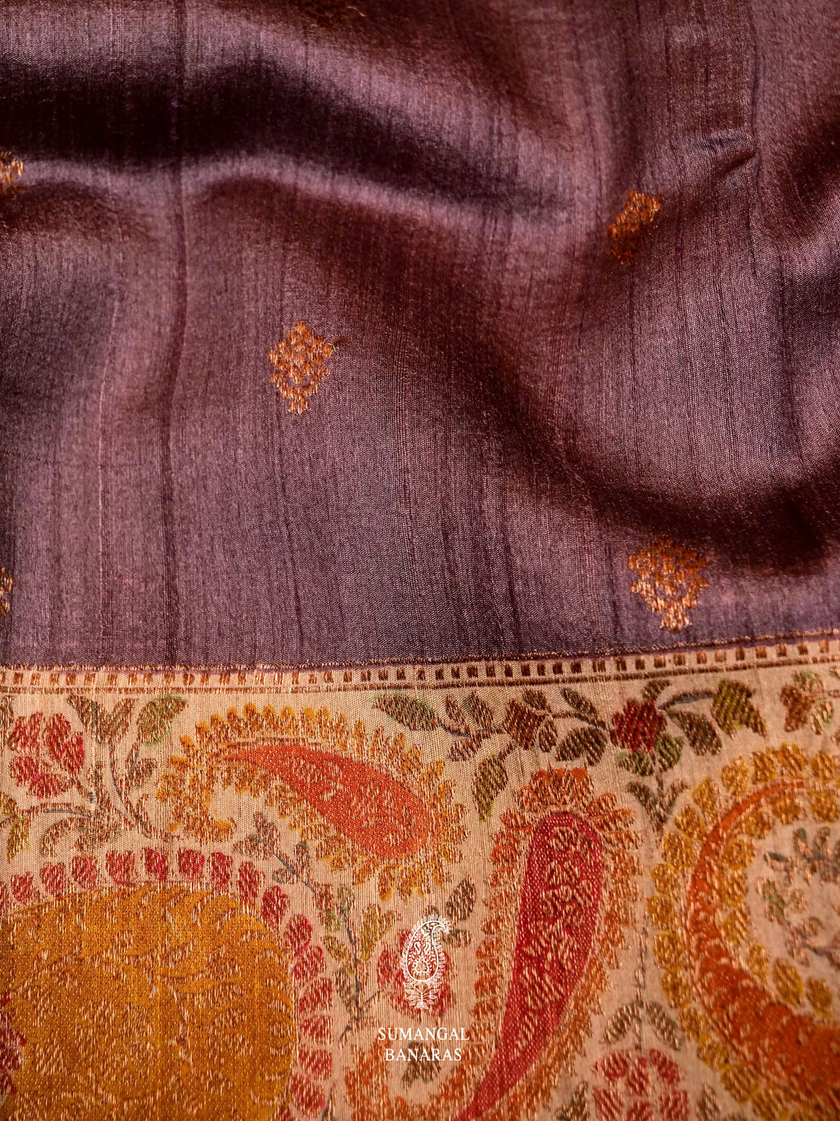 Handwoven Banarasi Tussar Silk Saree