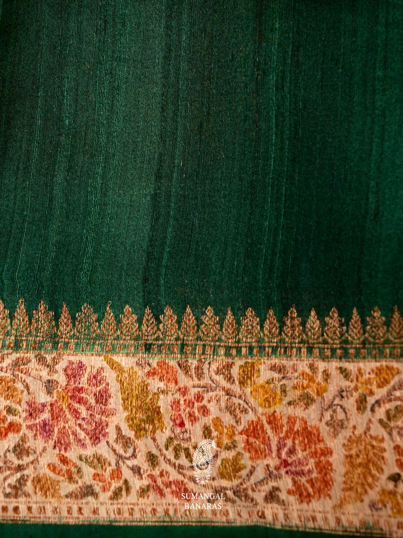 Handwoven Banarasi Tussar Silk Saree