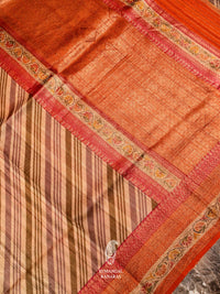 Handwoven Banarasi Tussar Silk Saree
