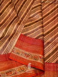 Handwoven Banarasi Tussar Silk Saree