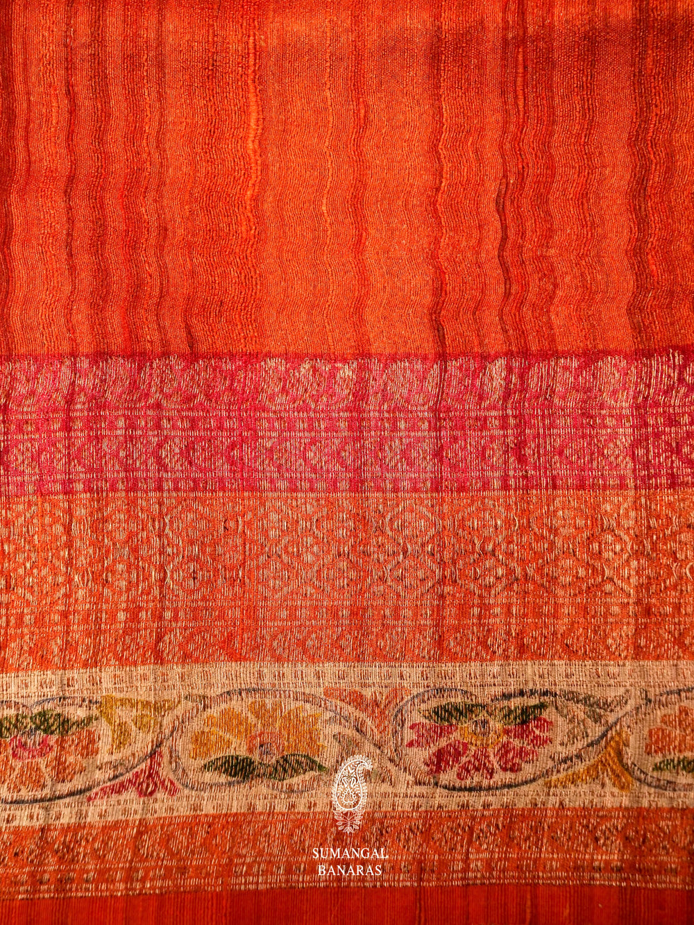 Handwoven Banarasi Tussar Silk Saree