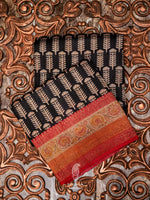 Handwoven Banarasi Black Tussar Silk Saree