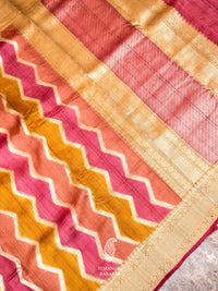 Handwoven Banarasi Tussar Silk Saree