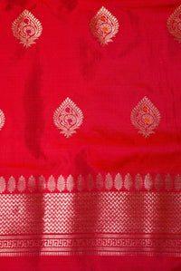 Handwoven Red Banarasi Katan Silk Suit