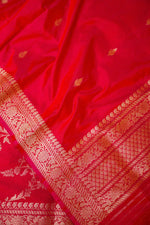 Handwoven Red Banarasi Katan Silk Suit