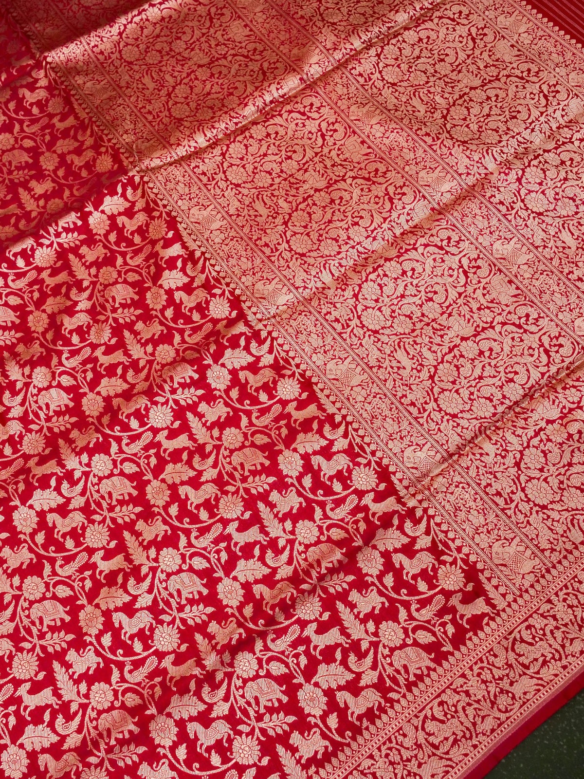 Handwoven Reddish Pink Banarasi Katan Silk Saree