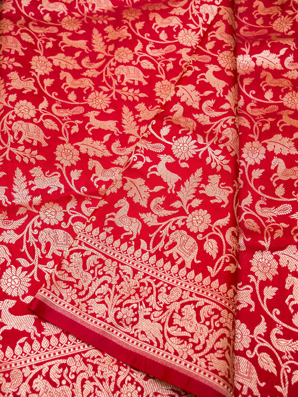 Handwoven Reddish Pink Banarasi Katan Silk Saree