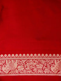 Handwoven Reddish Pink Banarasi Katan Silk Saree