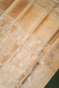 Handwoven Off White Banarasi Katan Silk Saree