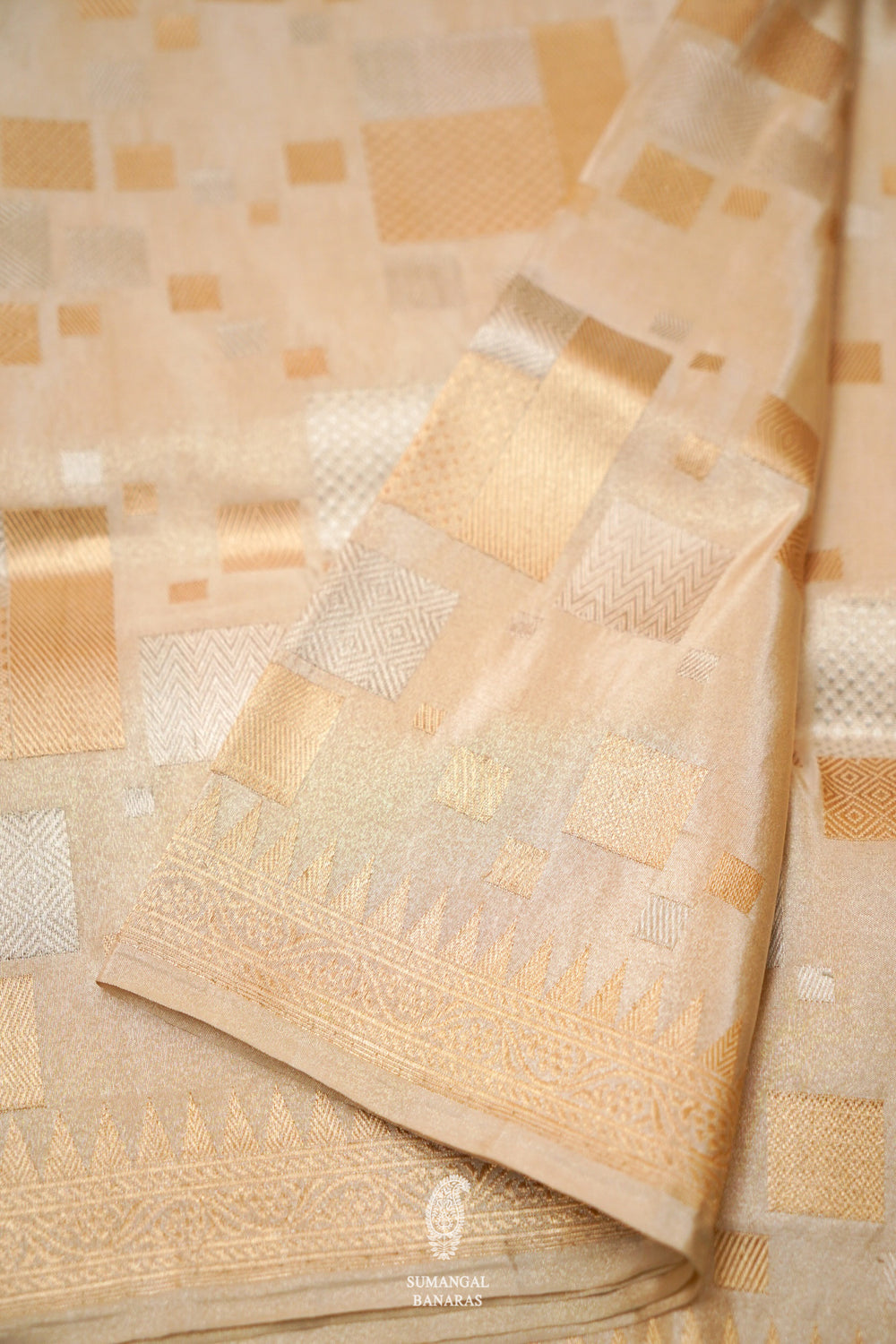 Handwoven Off White Banarasi Katan Silk Saree