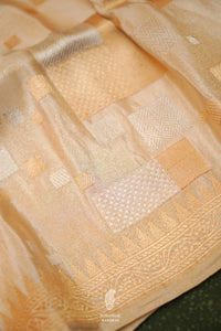 Handwoven Off White Banarasi Katan Silk Saree