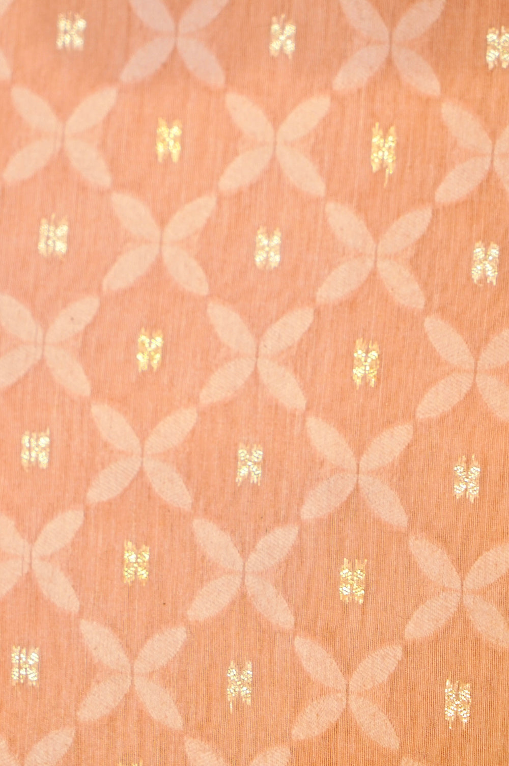 Designer Pastel Orange Chanderi Silk Suit