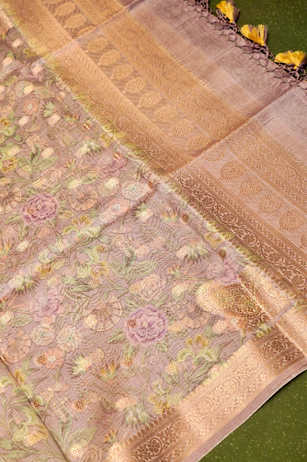 Designer Lavender Chanderi Silk Suit