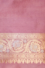 Handwoven Mauve Banarasi Katan Silk Saree