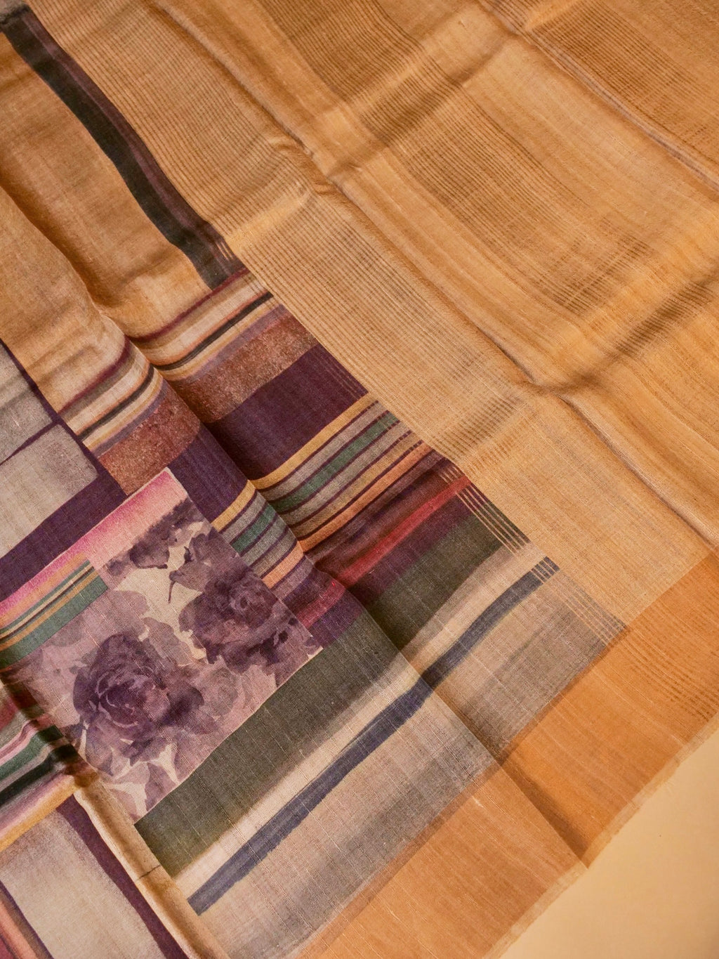 Handwoven Multi Color Banarasi Tussar Silk Saree