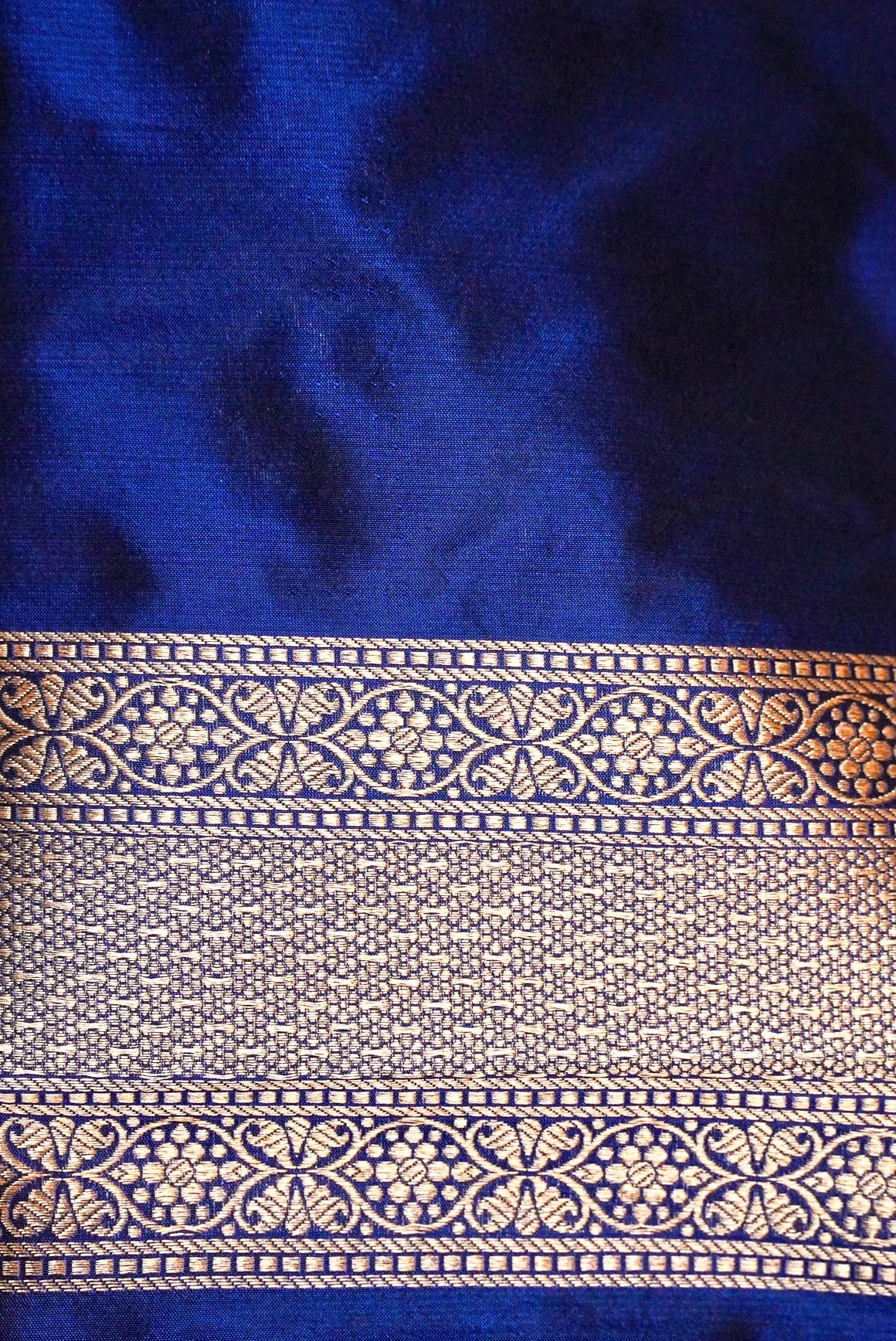 Handwoven Blue Banarasi Katan Silk Saree