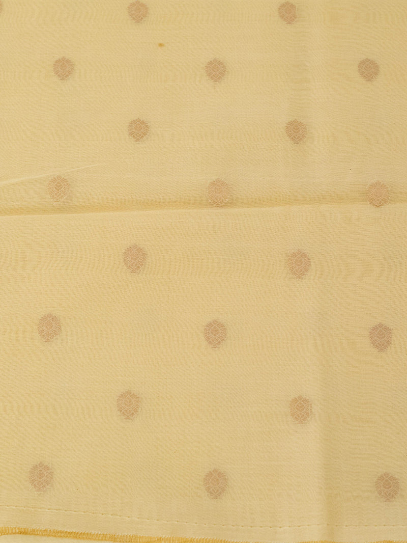 Handwoven Cream Banarasi Moonga Silk Suit