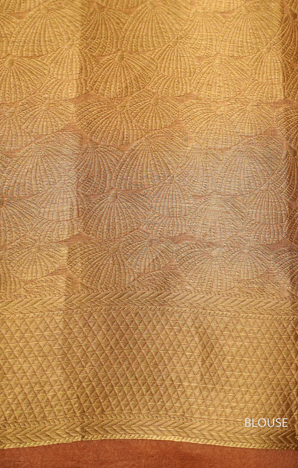 Handwoven Banarsi Rose Gold Tissue Silk Saree
