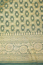 Handwoven Green Banarasi Tissue Georgette Silk Saree