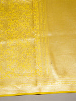 Handwoven Yellow Banarasi Katan Silk Saree