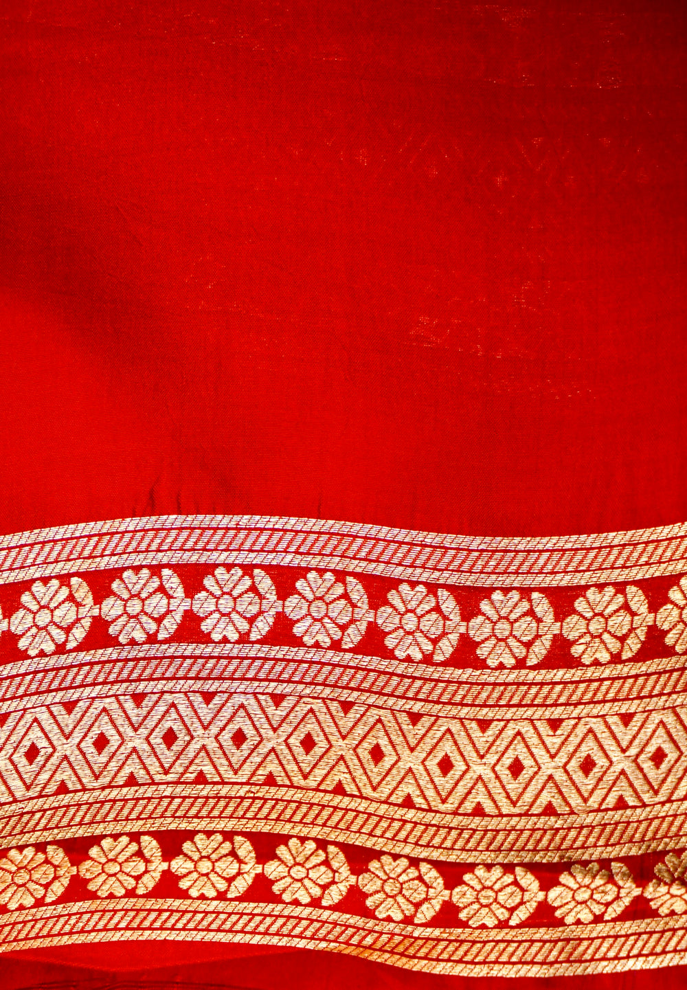 Handwoven Red Banarasi Katan Silk Saree