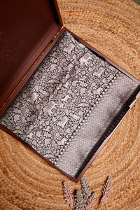 Handwoven Black Banarasi Katan Silk Saree