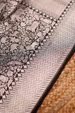 Handwoven Black Banarasi Katan Silk Saree