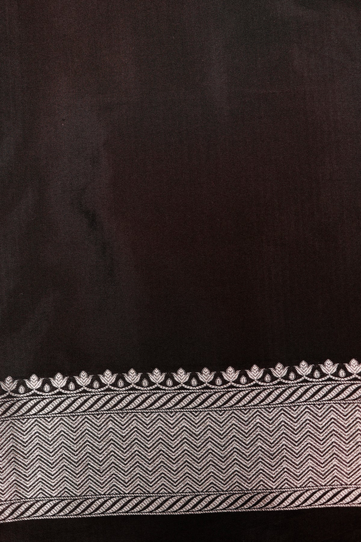Handwoven Black Banarasi Katan Silk Saree