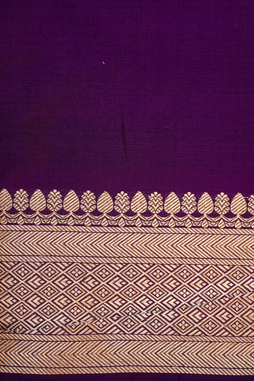 Handwoven Purple Banarasi Katan Silk Saree