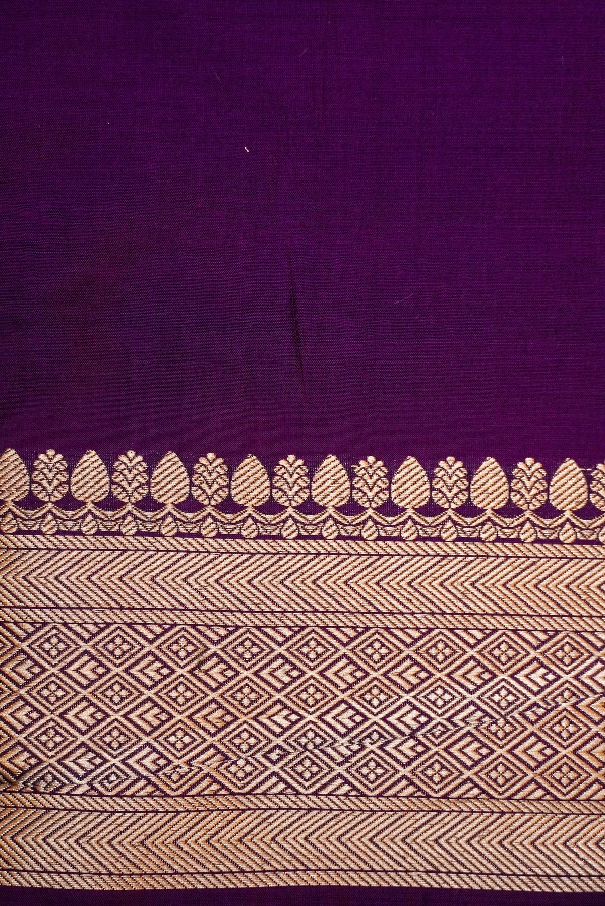 Handwoven Purple Banarasi Katan Silk Saree