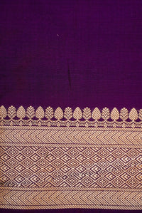 Handwoven Purple Banarasi Katan Silk Saree