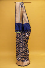 Handwoven Royal Blue Banarasi Katan Silk Saree