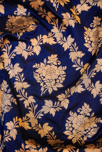 Handwoven Royal Blue Banarasi Katan Silk Saree