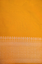 Handwoven Yellow  Banarasi Katan Silk Saree