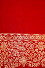 Handwoven Red Banarasi Katan Silk Saree